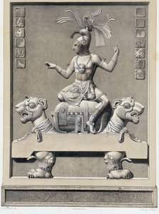 Král na Sopha - v „“Starověké památky Mexika: Palenqué a další ruiny starověké civilizace Mexika”” od Brasseur de Bourbourg, Paříž od Unknown artist