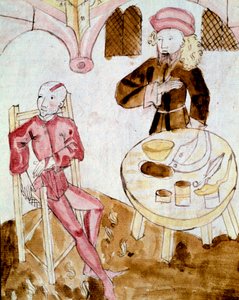 Lékař navštěvující pacienta (miniaturní od Unknown artist