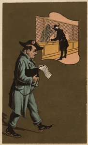 Daňový inspektor, anonymní chromolitografie, konec 19. století. od Unknown artist