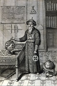 Adam Schall, astronom (1592-1666) v mandarínském kostýmu v Pekinské observatoři, v „Číně“ od Athanase Kircher (nebo Athanasius Kircheri) od Unknown artist