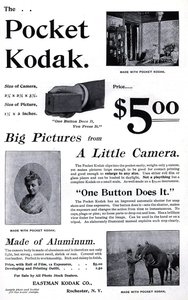 Reklama na kapesní fotoaparát Kodak. (Kapesní Kodak) 1895. Soukromý Coll. od Unknown artist