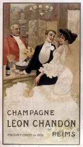 Reklamní plakát na šampaňské Léon Chandon, konec 19. století od Unknown artist