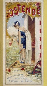 Reklamní plakát pro Ostende, konec 19. století od Unknown artist