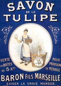 Reklamní plakát na mýdlo a Tulipe kolem roku 1900 od Unknown Artist