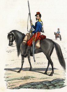 Africký lovec na koni, regiment vytvořený v roce 1831 a přítomný v Alžírsku v roce 1832. V “” Storia d