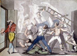 Alegorie malíře. 19. století rytina. od Unknown artist