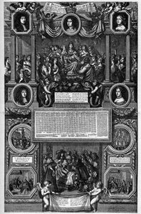 Almanach za rok 1682 představující narození dauphina (Louis de France známý jako velký dauphin od Unknown artist