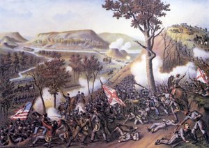 Americká občanská válka (1861 - 1865): Siege of Missionary Ridge, 25. listopadu od Unknown artist