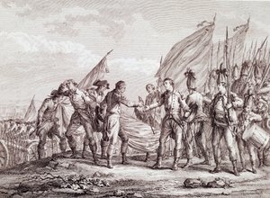 Americká revoluční válka: kapitulace generála Burgoyna v Saratoze od Unknown artist
