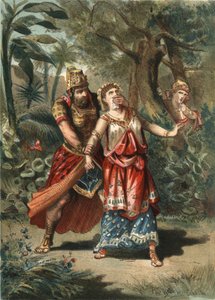 Amestris, manželka perského krále Xerxe, je unesena služebníkem Artaynte. v „“El Culto de la Hermosura““ od Juana Justa Hugueta, editor Molinas Hermanos od Unknown artist
