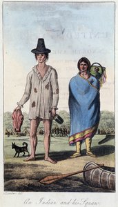 Indián a jeho squaw, Kanada od Unknown artist