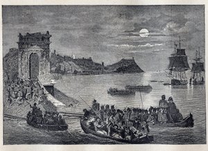 Ancona (Ancona) - expedice Ancona do Itálie zahájená Ludvíkem Filipem I. v noci z 22. na 23. února od Unknown artist