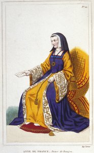Anne de Beaujeu neboli Anna Francouzská, francouzská princezna (1460-1522). Starší dcera delfína Ludvíka, budoucího Ludvíka XI., vládla s pomocí svého manžela, Pierra de Beaujeu, generálporučíka království, kterému Ludvík XI. svěřil do péče od Unknown artist