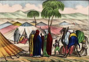 Arabská karavana v Alžírsku od Unknown artist