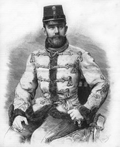 Arcivévoda Rudolf Habsburský (1858-1889), korunní princ Rakouska. Rytina z roku 1889. od Unknown artist