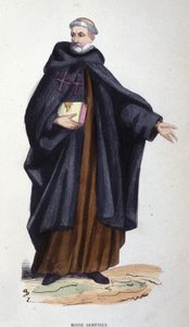 arménský mnich. Rytina z alba o řeholních řádech, Paříž od Unknown artist