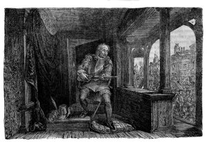 Atentát v 16. století na Jacquese de Murray Nevlastní bratr Marie Stuartovny a přirozený syn Jacquese V. ze Skotska. od Unknown artist