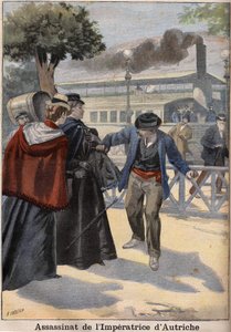 Zavraždění Impress Alžběty Rakouské (Sissi) italským anarchistou v Ženevě od Unknown artist