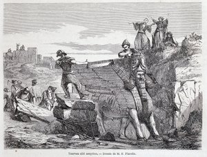 Asyrský okřídlený býk na místě Ninive - v “” Tour du monde”” 1. sem. 1863. od Unknown artist