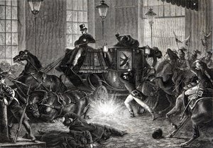 Útok Felice Orsiniho proti Napoleonovi III. 1. 1. 1858 - v „“L