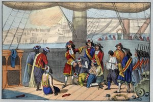 Srpen 1682: bombardování Alžíru Duquesnem. (Abraham, markýz Duquesne od Unknown artist