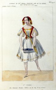 Rakouská tanečnice Fanny Elssler (1810-1884) v baletu „La gipsy““ 1839 tisk z 19. století od Unknown artist