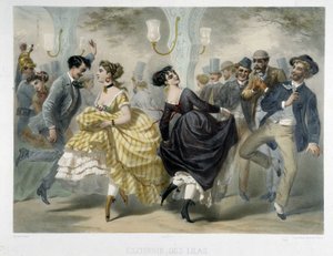 Ples v Closerie des Lilas, cca 1860 od Unknown artist
