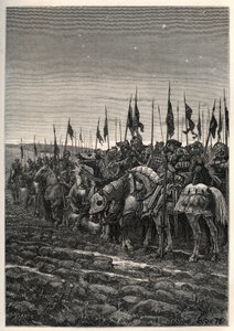 Před bitvou u Agincourtu – 100letá válka: Bitva u Azincourtu (Pas-de-Calais) 25. října od Unknown artist