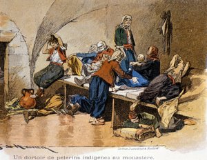 Betlém. Poutnická kolej v klášteře. 19. století. od Unknown artist
