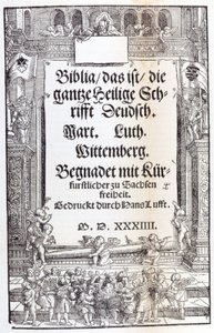 Bible Lutherova. Frontispice od Unknown artist