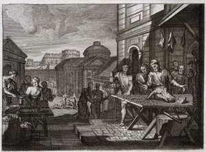 Bible of Royaumont, Starý zákon: Obležení Samaří. Syrský král oblehl město Samaří a přivedl ho k hroznému hladomoru. Ilustrace z roku 1811. od Unknown artist