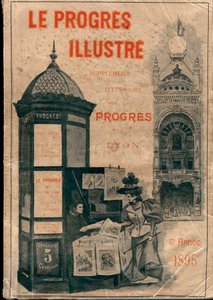 Vazba „Le Progres illustré““ literární přílohy o pokroku Lyonu z roku 1895 (Morrisův sloup) od Unknown artist