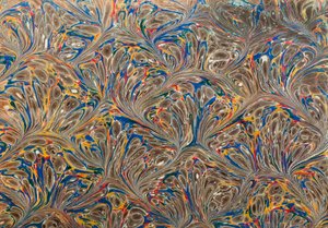 Ozdobné papíry na konci knihy Mramorování papíru od Unknown Artist