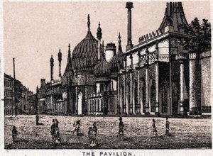 Brighton, Anglie: pohled na pavilon. v „“ Svět ilustruje 168 pohledů““ Nedatováno (konec 19. století) od Unknown artist