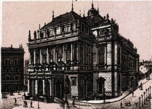 Budapešť, Maďarsko: pohled na magyar kiralyi operahaz (opera). v „“ Svět ilustruje 168 pohledů““ Nedatováno (konec 19. století) od Unknown artist