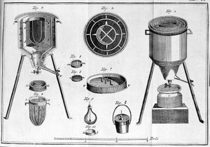 Lavoisierův kalorimetr - ve fyzikálních a chemických brožurách od Lavoisiera od Unknown artist