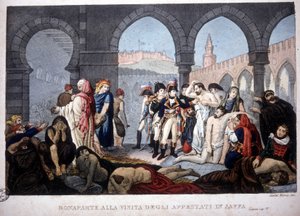 Kampaň (expedice) do Egypta (1798-1801): Napoleon navštívil Jaffa pestiferes v Egyptě, cca 1800. od Unknown artist