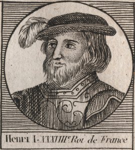 Dynastie Capetians: Portrét Jindřicha I. (1009-1060), krále franků v letech 1031 až 1060 - Jindřich I. (1009-1060) francouzský král - rytina z „Instruction sur l