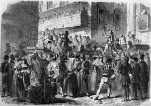 Římský karneval podle kresby Gierdziejewskiego v roce 1858. od Unknown artist