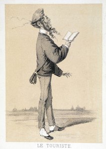 Karikatura anglického turisty kolem roku 1866. od Unknown artist