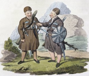 kavkazští válečníci, deb. 19. století od Unknown artist