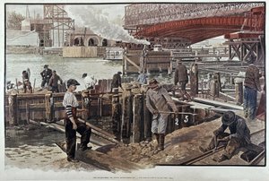 Stavba mostu Alexandra III. - v „“Le petit journal”” 05/1899 od Unknown artist