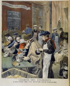 Charita studentů, dílo Butte aux Cailles - v „“Le petit journal““ z 5. února od Unknown artist