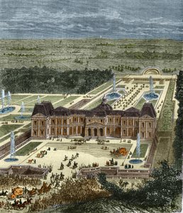Chateau de Vaux Le Vicomte (Vaux-Le-Vicomte) v době krále Ludvíka XIV. Rytina 19. století. od Unknown artist