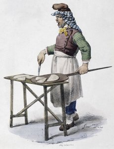 Obchodník se sýrem v Itálii - litografie od Unknown artist
