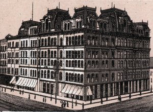 Chicago, USA: pohled na Field, Leiter & Co. (Field, Leiter & Co. Department Store). v „“ Svět ilustruje 168 pohledů““ Bez data (konec 19. století) od Unknown artist