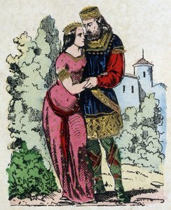 Childeric I., král salianských franků (436-481) se během svého vyhnanství setkal s Durynskou pánví (manželkou durynského krále). Clovis se narodil z jejich manželství. od Unknown artist