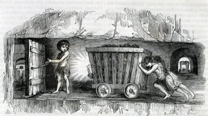 Děti pracující v uhelných dolech v Anglii od Unknown artist