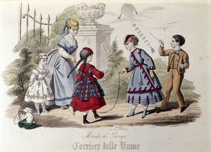 Dětská móda v Paříži v roce 1866. od Unknown artist