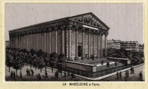 Kostel Madeleine v Paříži. od Unknown artist